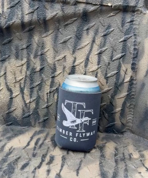 Timber Flyway Co Charcoal Koozie